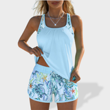 Penelope - Conjunto Tankini Elegante com Cobertura para a Barriga