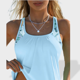 Penelope - Conjunto Tankini Elegante com Cobertura para a Barriga