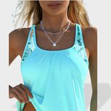 Penelope - Conjunto Tankini Elegante com Cobertura para a Barriga
