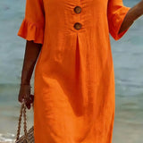 Vestido casual feminino.