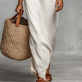 Vestido Maxi de Linho Minimalista