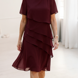 Lídia - Vestido Ruffle de Conforto Elegante
