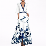 Valentina - Vestido Maxi Elegante com Decote
