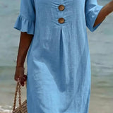Vestido casual feminino.