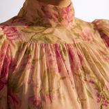 Rosario - Vestido Longo Floral em Chiffon