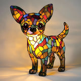 Chihuahua - Lâmpada em vitral