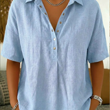 Douro - Blusa com Gola e Detalhe em Botões