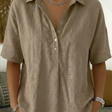 Douro - Blusa com Gola e Detalhe em Botões