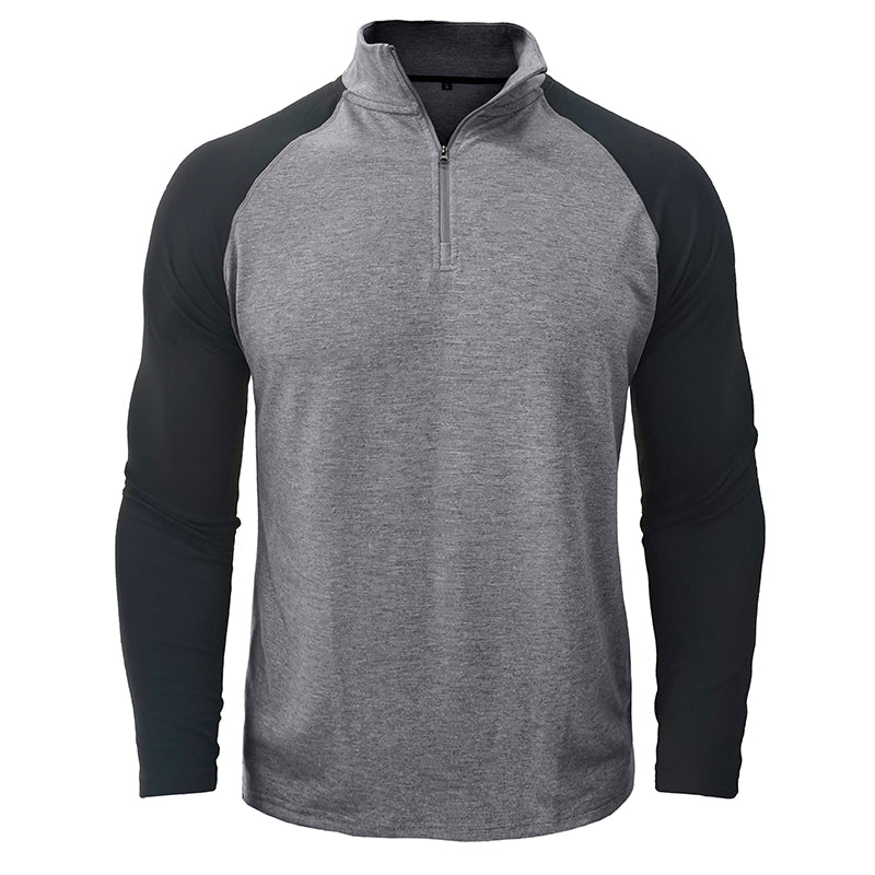 Camisa de algodão com gola subida