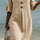 Vestido casual feminino.
