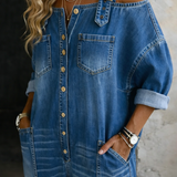 Sofia | Macacão Denim com Ombros Descobertos