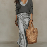 Elena - Vestido Midi em Cetim