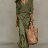Elena - Vestido Midi em Cetim