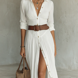 Maria - Vestido maxi de linho