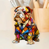 Bulldog - Lâmpada em vitral
