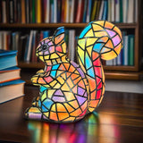 Esquilo - Lâmpada em vitral