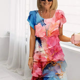 Adèle – Vestido Elegante Fluido com Folhos