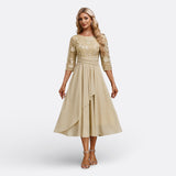 Mariana - Vestido de Renda com Mangas Curtas