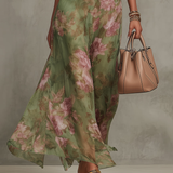 Olivia - Vestido maxi com decote e padrão floral