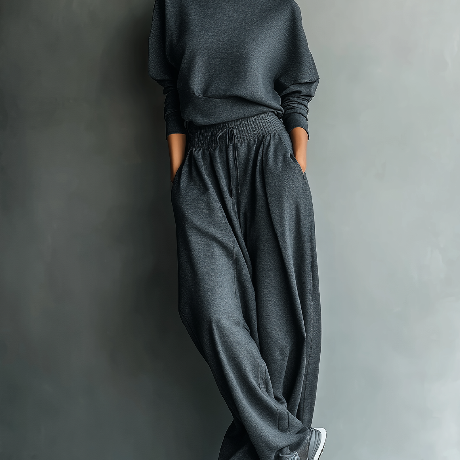 Conjunto de Malha com Calças Largas