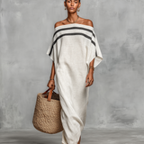 Vestido Maxi de Linho Minimalista