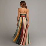 Vestido Comprido Colorido sem Mangas