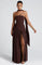 Vestido longo feminino em algodão, decote redondo, design elegante com fenda lateral para mais movimento e conforto.