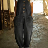 LENNA | JARDINEIRA EM DENIM DE ALGODÃO VINTAGE